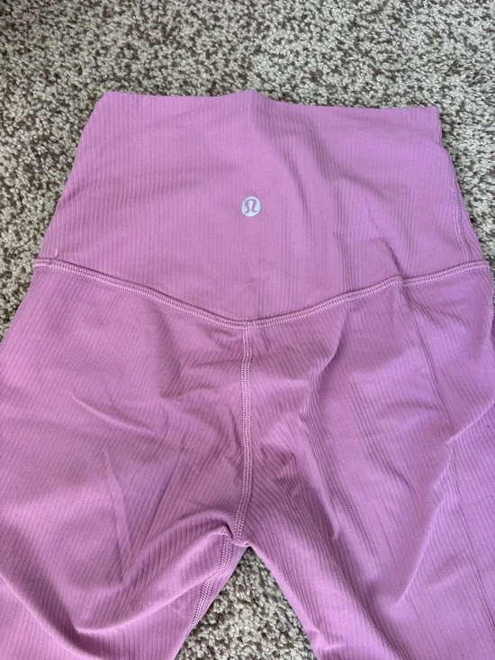 lululemon ribbed pink align leggings - Picture 3 of 6